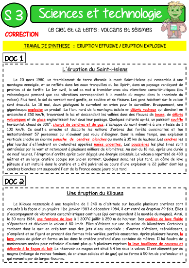 VOLCANS ET SEISMES