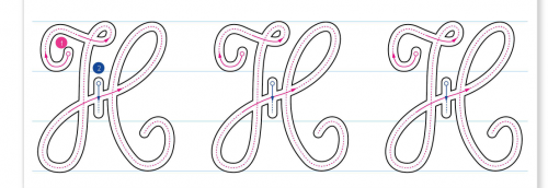 formation des lettres en lié ​