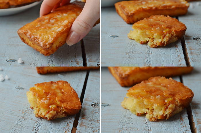 Financiers à la confiture d'abricot et au sucre en grain