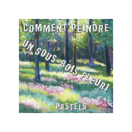 Dessin et peinture - vidéo 3974 : Comment peindre un sous-bois fleuri ? - pastels secs.