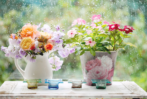 Bouquet de fleurs en vase 9
