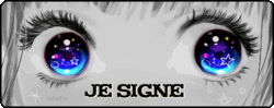 Signature : manga yeux animé