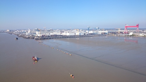 Le pont de Saint-Nazaire... à pied