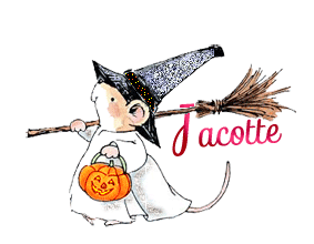 642 - Le sorcier, petite souris, Halloween, signature, gif animé