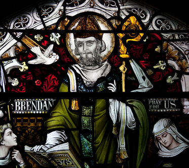 Birr St. Brendan's Church St. Brendan Window 2010 09 10.jpg