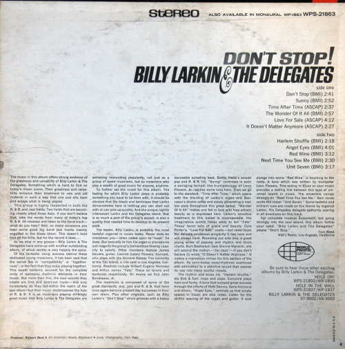 Billy Larkin & The Delegates : Discographie