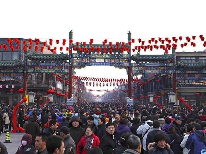 Beijing en Chine est l'une des villes les plus peuplées au monde.