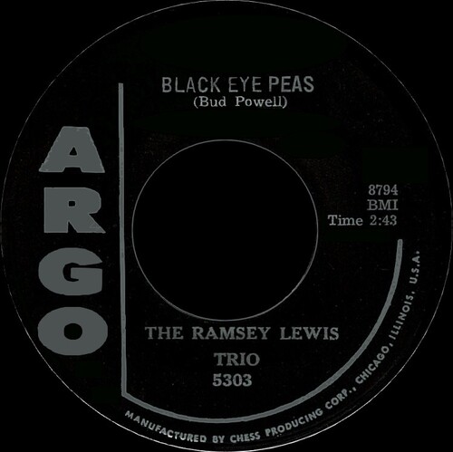 The Ramsey Lewis Trio : Album " Ramsey Lewis & His Gentlemen Of Swing " Argo Records LP-611 [ US ]