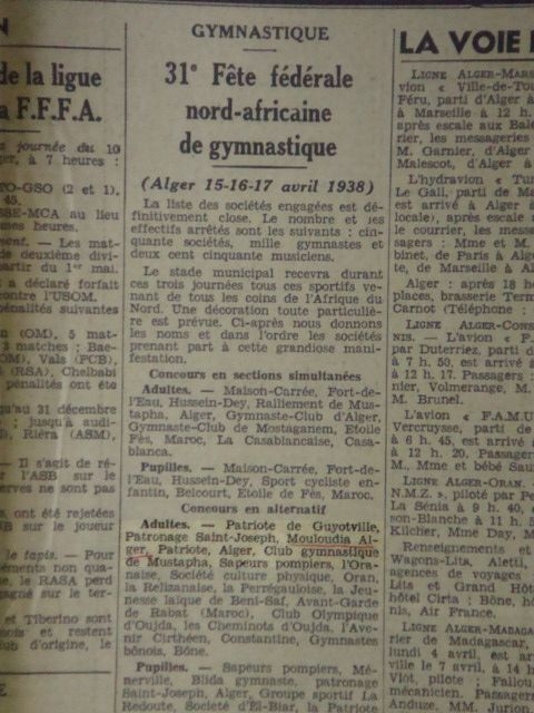 mouloudia gymnastique