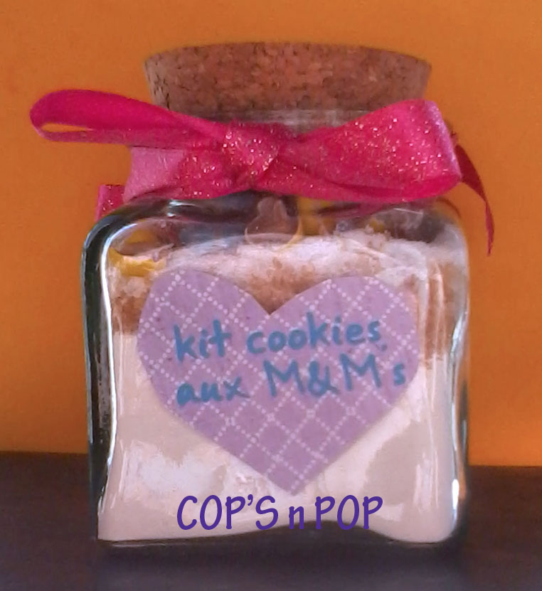 Cadeau gourmand à offir: Kit cookies aux M&M's - Cop's N pop