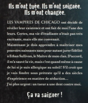 Chronique du roman {Les vampires de Chicago - T1}