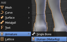 Le menu d'ajout aura un nouveau choix pour les armatures