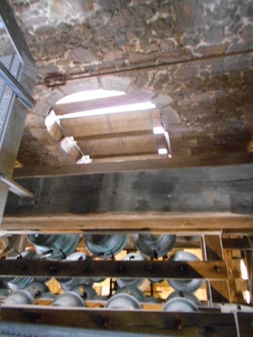 intérieur du Beffroi de Thuin - la carillon
