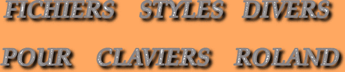  STYLES DIVERS CLAVIERS ROLAND SÉRIE 16733