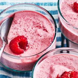 Mousse de framboises 