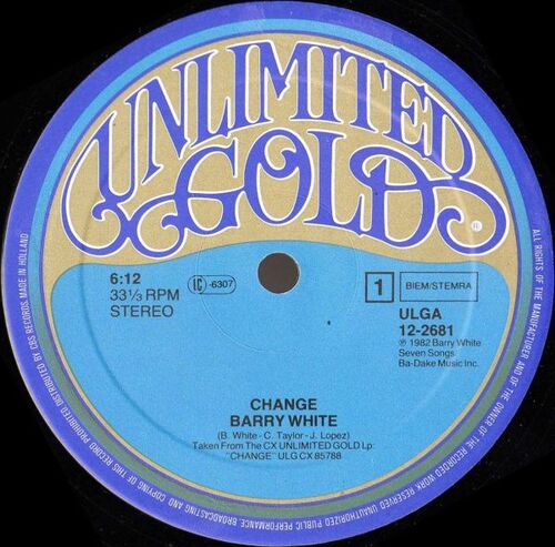  Barry White ‎Change Unlimited Gold  Europe 82