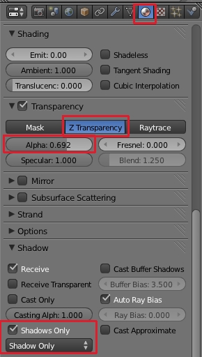 Paramètres du matériel pour le plan