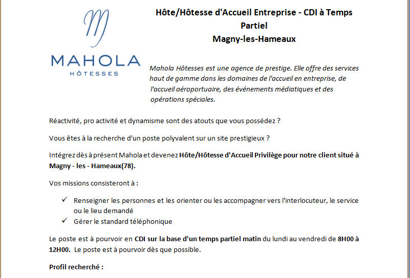 Offre d'emploi Projectionniste de Cinéma Services Alger, Algérie