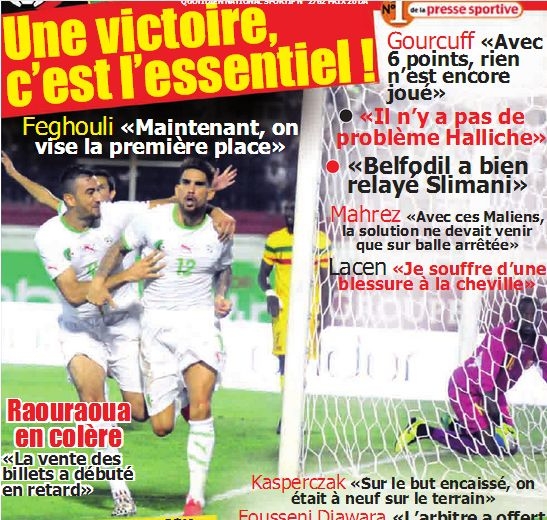 Mercredi 10.09.2014 à Blida EN-MALI 1-0 E.CAN
