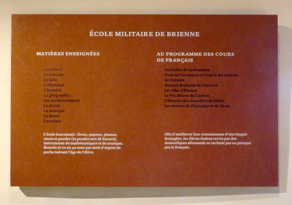 Le musée Napoléon à Brienne-le-Château a beaucoup intéressé les membres de l'Association Culturelle Châtillonnaise