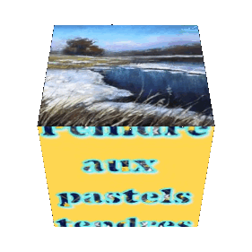 Dessin et peinture - vidéo 3120 : Comment dessiner ou peindre un paysage de printemps  sur du papier de verre ou de la toile émeri ? - pastels tendres.