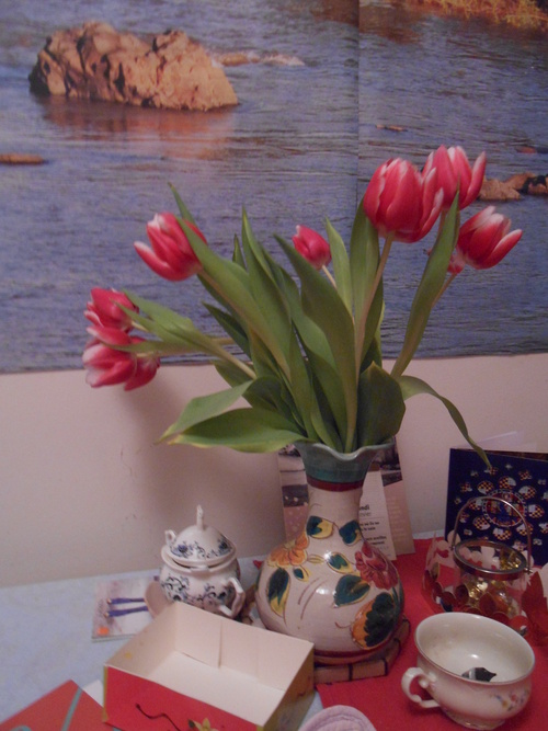 tulipes sur la table