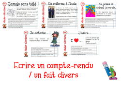 PROJET ATELIERS ECRITURE