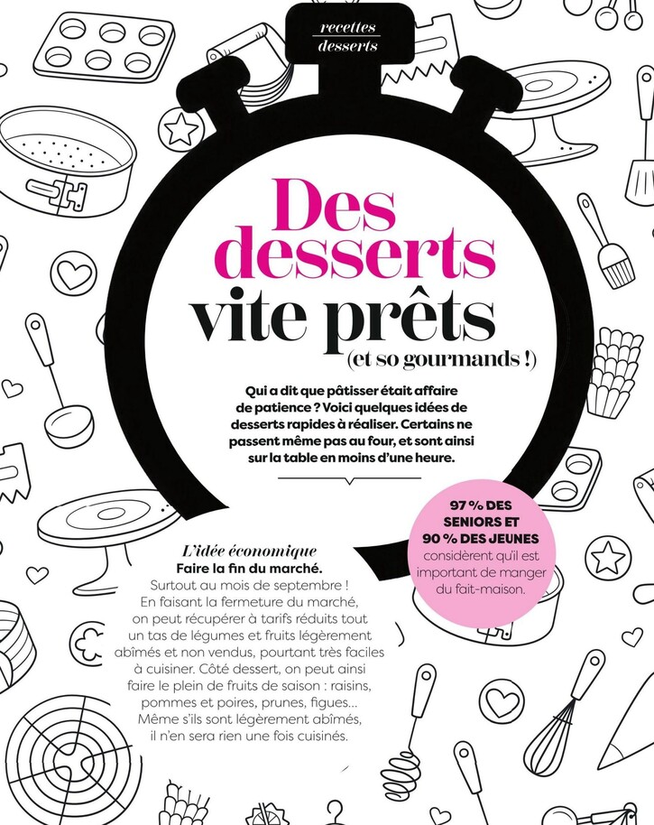 Recettes 9:  Des desserts vite prêts (et so gourmands!) 13 pages