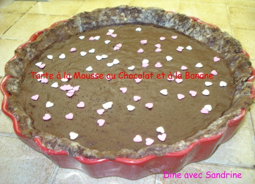 Une Tarte à la Mousse au Chocolat et à la Banane