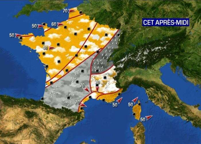 Un samedi perturbé, de la pluie sur une grande partie du pays