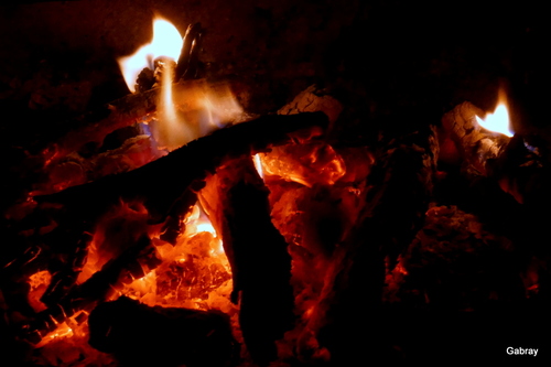 Le feu dans la cheminée