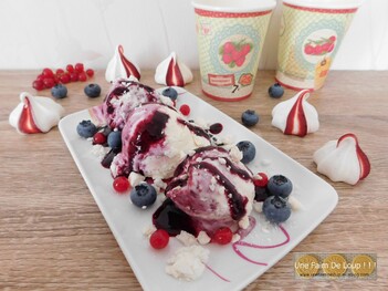 Glace aux fruits rouges façon vacherin