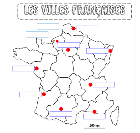 Villes de France : Carte vierge - Le blog des rusés