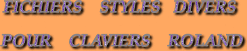  STYLES DIVERS CLAVIERS ROLAND SÉRIE22703