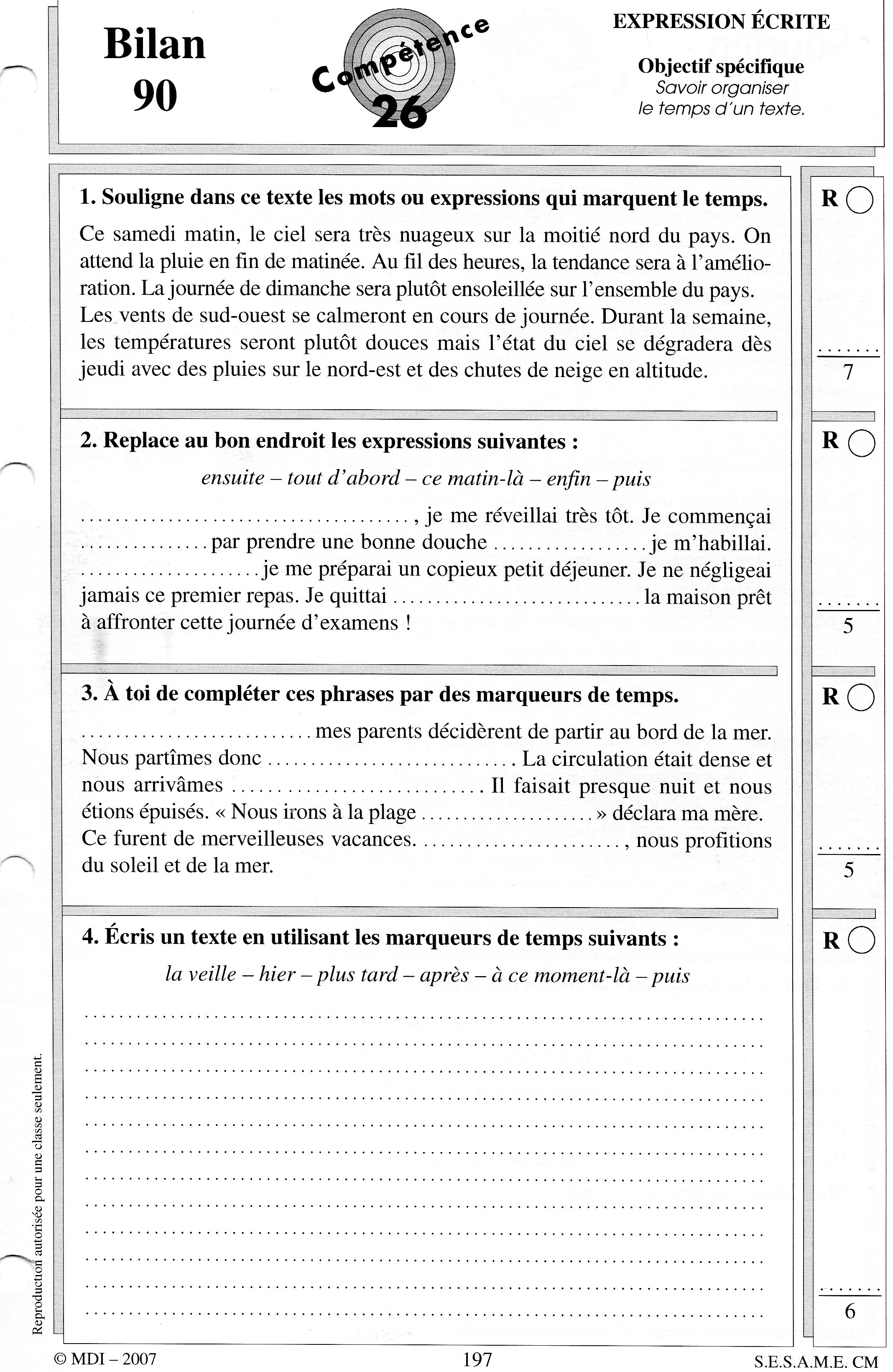 Expression Ecrite Cm1 Cm2 Telecharger Gratuit Plan de travail - (page 2) - Classe de CM1-CM2