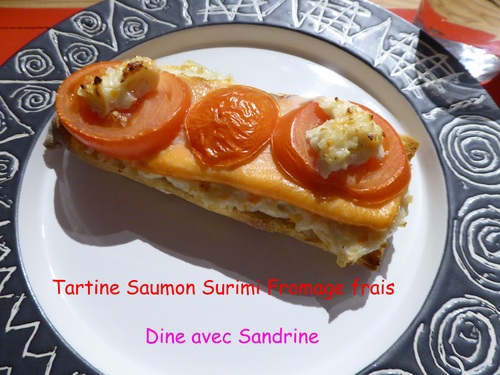 Des Tartines Saumon Surimi Fromage frais