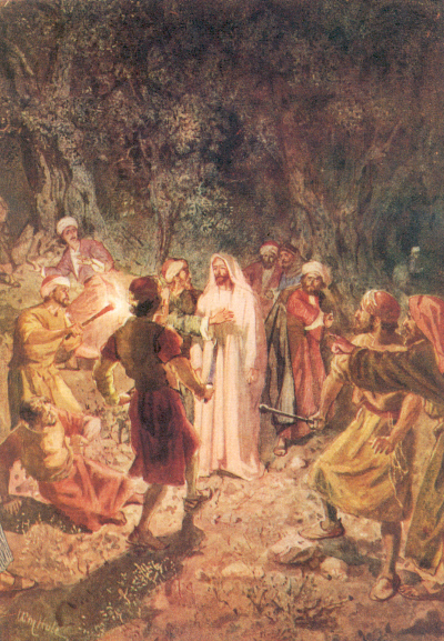 l'arrivée de Judas Iscariote accompagné d'hommes armés