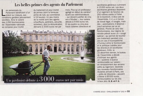 Jardinier au Parlement, mon rêve !......