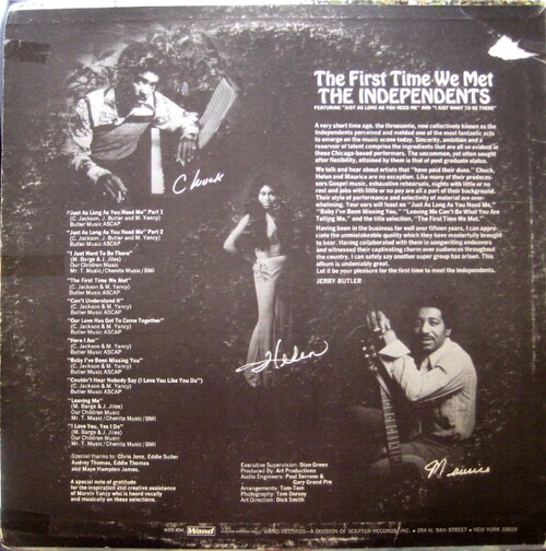 The Independents : Album " The First Time We Met " Wand Records WDS 964 [ US ]
