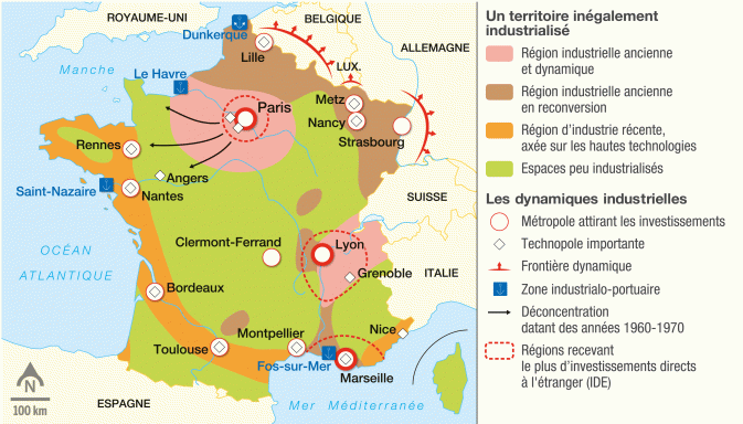 Les espaces productifs français : permanence et mutations 