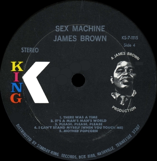James Brown : Album " Sex Machine " King Records KS-7-1115 [ US ]