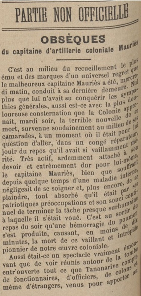 - Capitaine Fortuné MAURIES