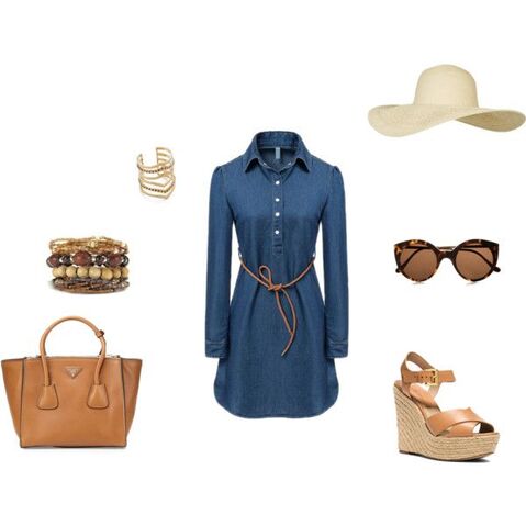 tenue été jour déesse Héra by enmodepaleo on Polyvore featuring mode, Michael Kors, Prada, SunaharA, Illesteva and Topshop