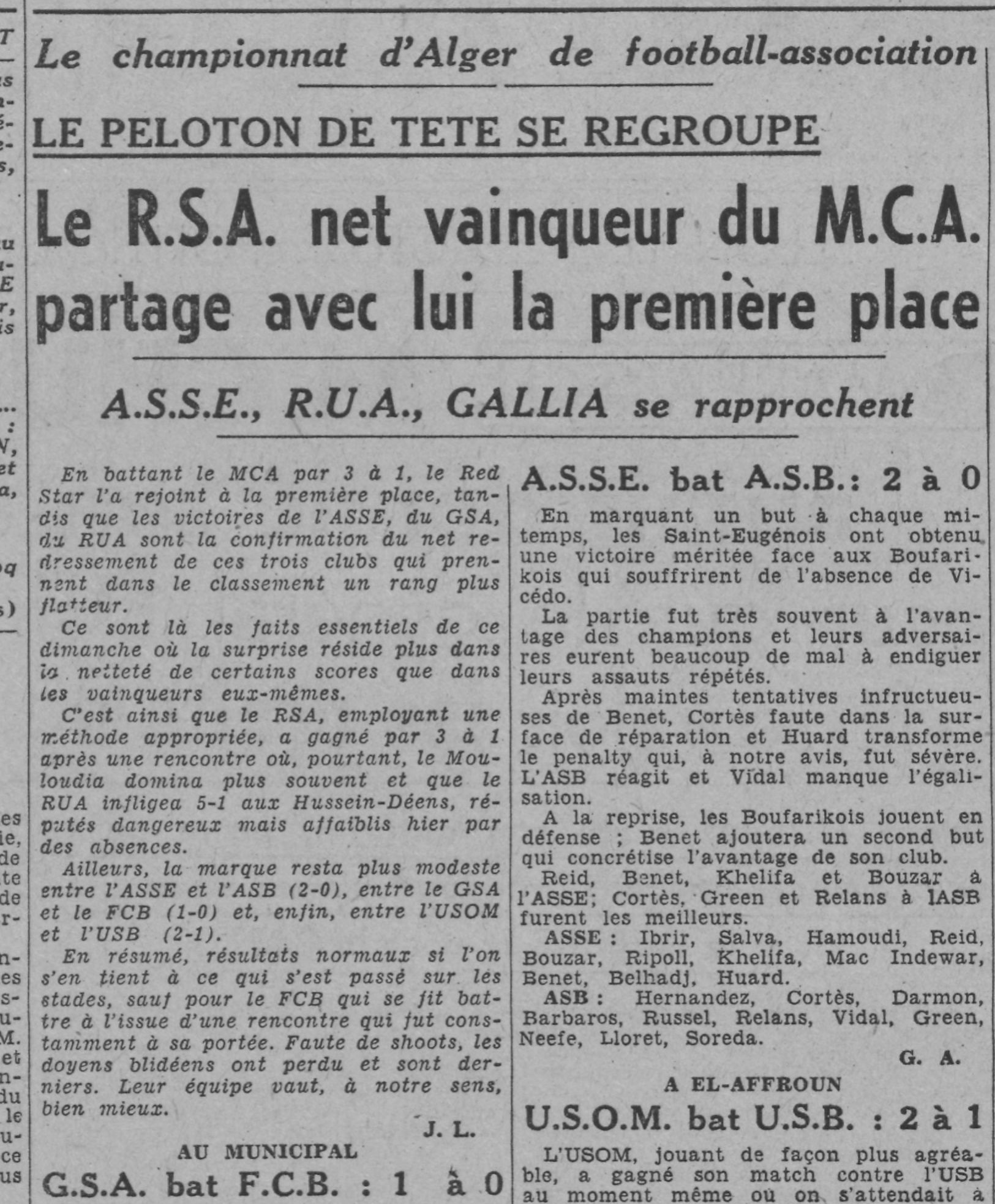 Dim 23.1.1944 à St Eugéne RSA-MCA 3-0