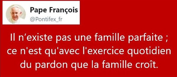 Tweet du pape François