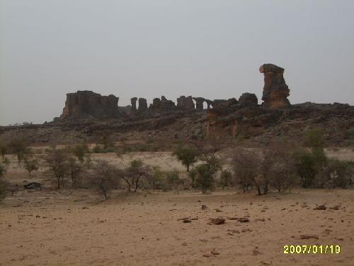 Mauritanie Bivouac dans les rochers d' Ayoun El Atrous