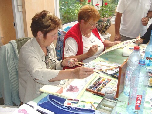 Un stage d'aquarelle chez Alain Prinlein à Marcenay