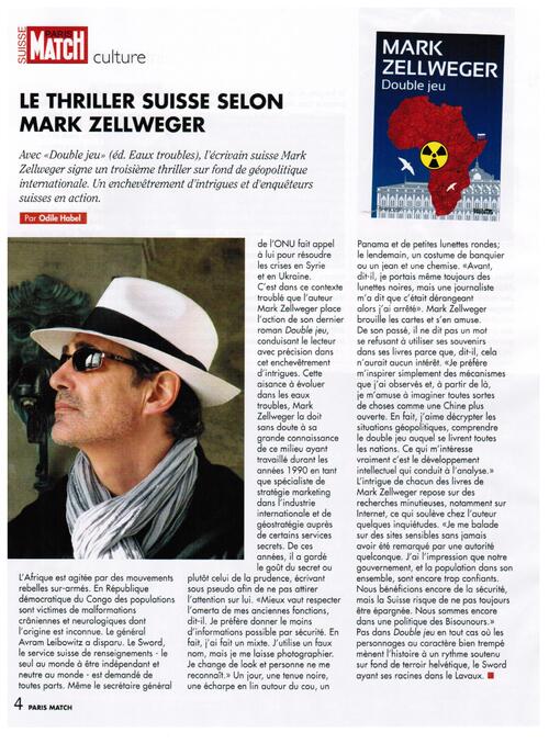 Paris Match consacre Mark Zellweger!