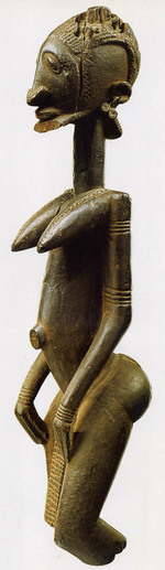 Sculpture dogon Maître des yeux obliques Mali XVII°XVIII° 59cm