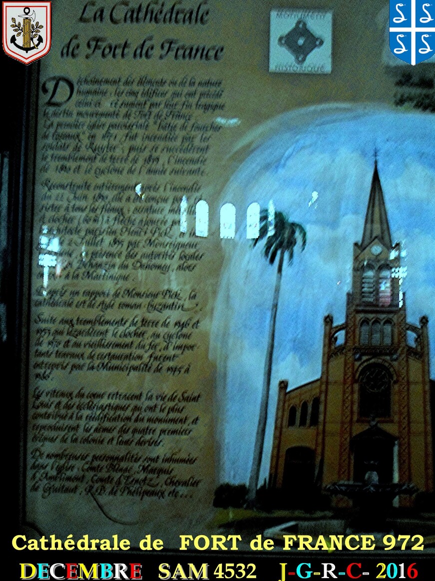 EGLISE DE MARTINIQUE:  Cathédrale de FORT de FRANCE  1/5       D 16/05/2017